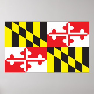 Poster Drapeau de l'état du Maryland