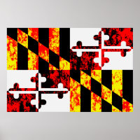 Drapeau de l'État du Maryland Pop Art