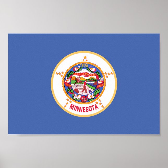 Poster Drapeau de l'État du Minnesota (Devant)