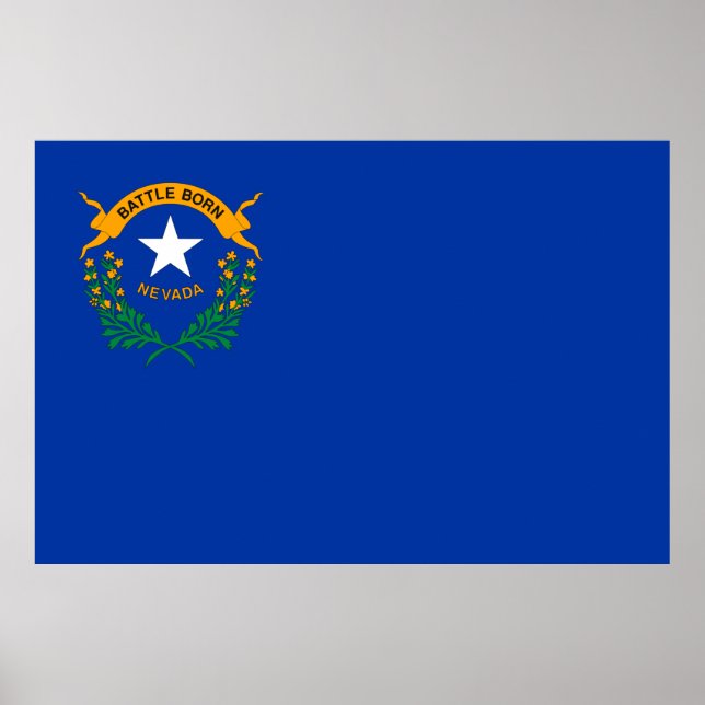 Poster Drapeau de l'état du Nevada (Devant)