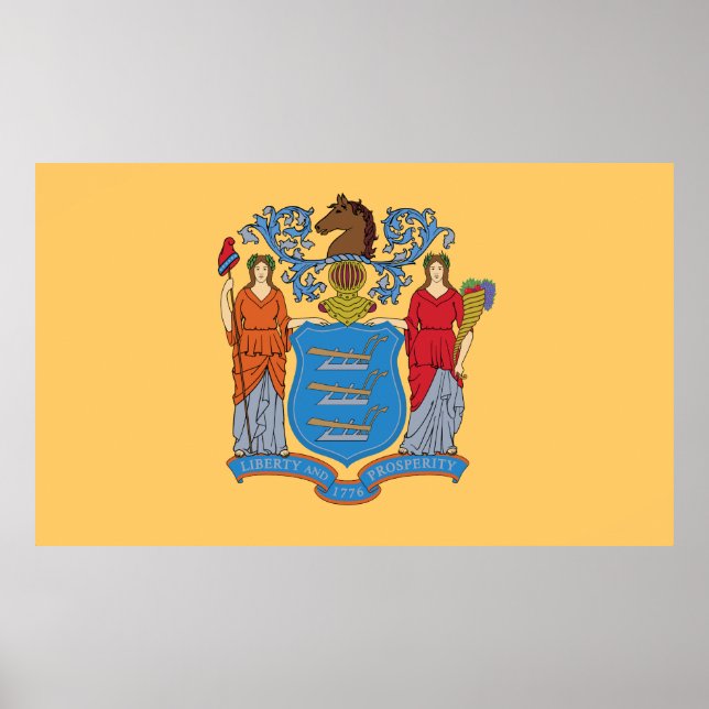 Poster drapeau de l'État du New Jersey (Devant)