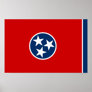 Poster Drapeau de l'État du Tennessee