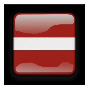Poster Drapeau de Lettonie