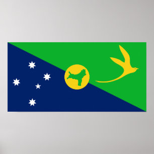 Poster Drapeau de l'île Christmas