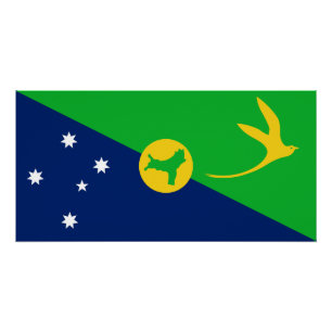 Poster Drapeau de l'île Christmas