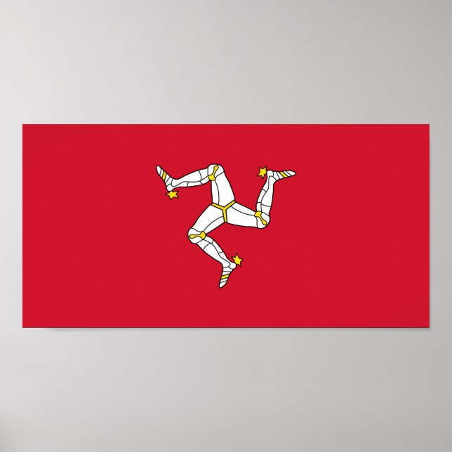 Poster Drapeau de l'île de Man (Devant)