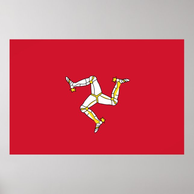 Poster Drapeau de l'île de Man (Devant)