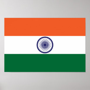 Poster Drapeau de l'Inde