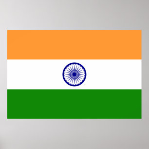 Poster Drapeau de l'Inde