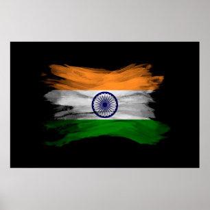 Poster Drapeau de l'Inde bracelet, drapeau national
