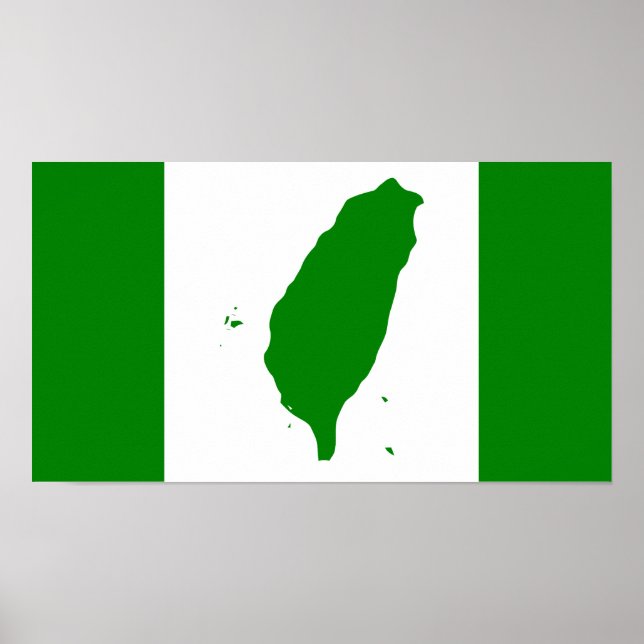 Poster Drapeau de l'Indépendant Taïwan - 臺 灣 獨 立 運 動 - 台  (Devant)