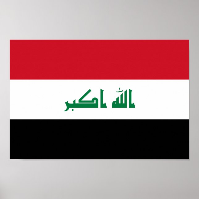 Poster Drapeau de l'Irak (Devant)