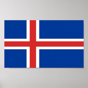 Poster Drapeau de l'Islande