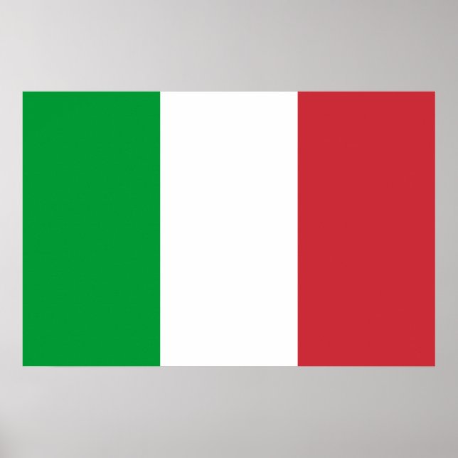Poster : drapeau de l'Italie (Devant)