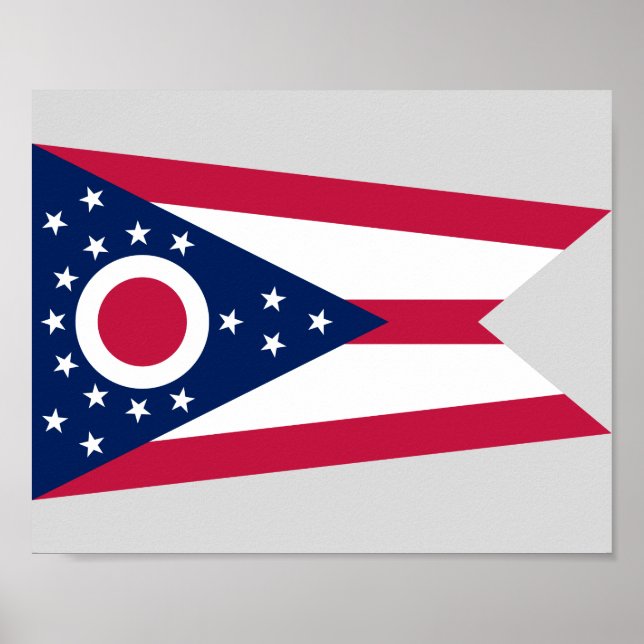 Poster Drapeau de l'Ohio (Devant)