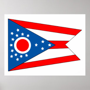 Poster Drapeau de l'Ohio