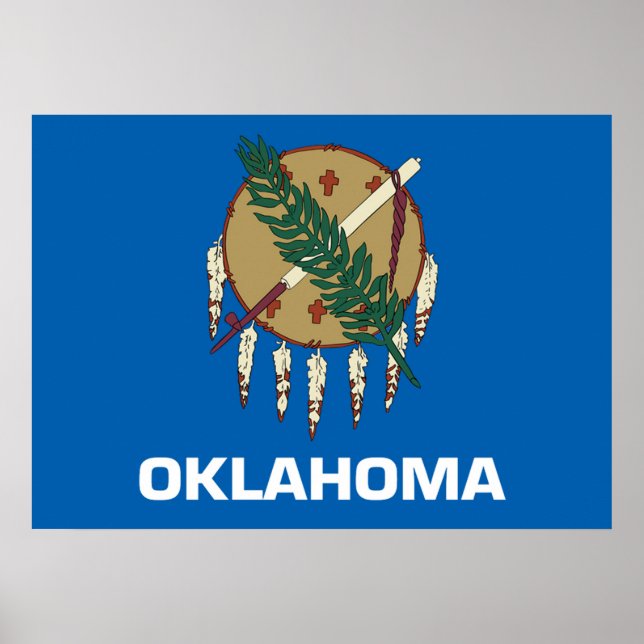 Poster Drapeau de l'Oklahoma (Devant)