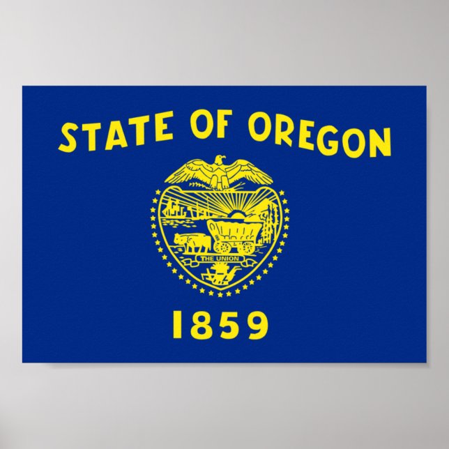 Poster Drapeau de l'Oregon (Devant)