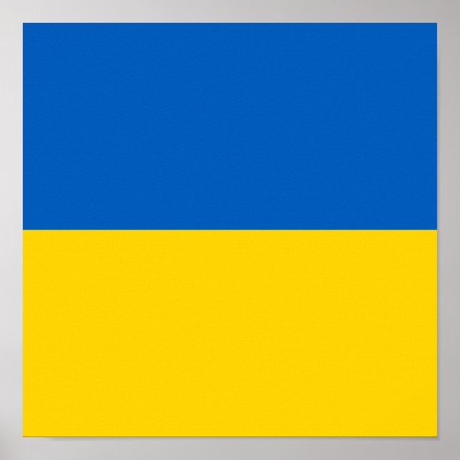 Poster Drapeau de l'Ukraine (Devant)