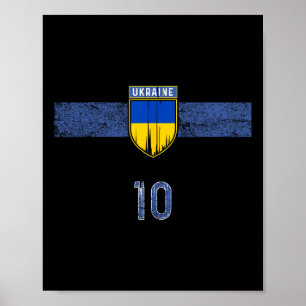 Poster Drapeau de l'Ukraine Amoureux de la fierté ukraini