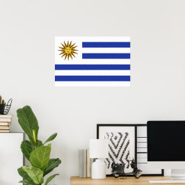 Poster drapeau de l'Uruguay