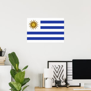 Poster drapeau de l'Uruguay