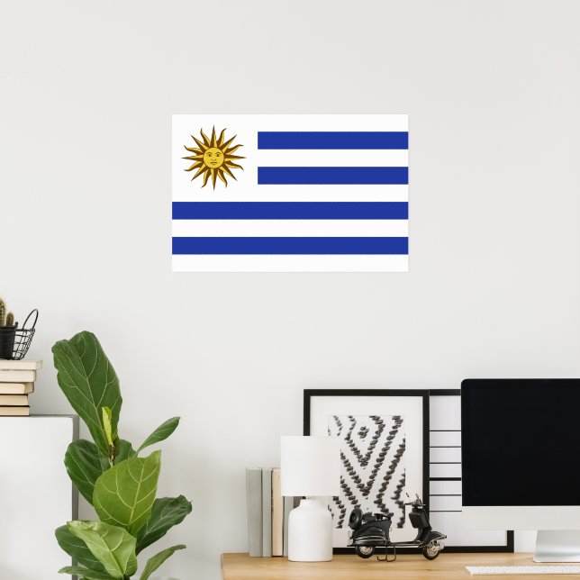 Poster drapeau de l'Uruguay (Bureau à domicile)