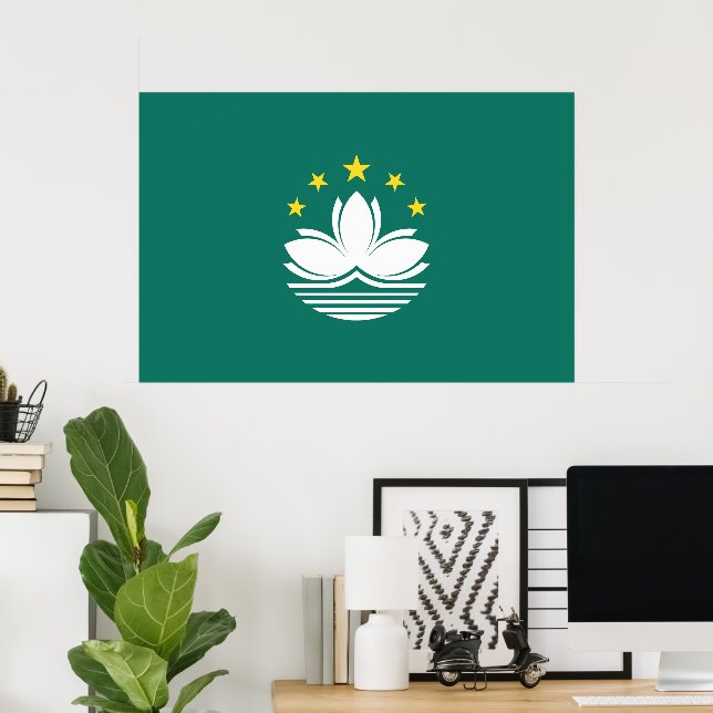 Poster Drapeau de Macao (Bureau à domicile)