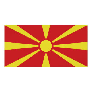 Poster Drapeau de Macédoine du Nord