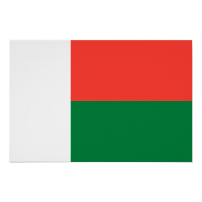 Poster Drapeau de Madagascar (Devant)
