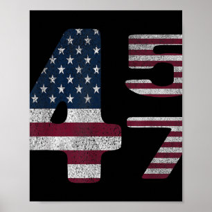 Poster Drapeau de marchandise Trump Fabriqué aux États-Un