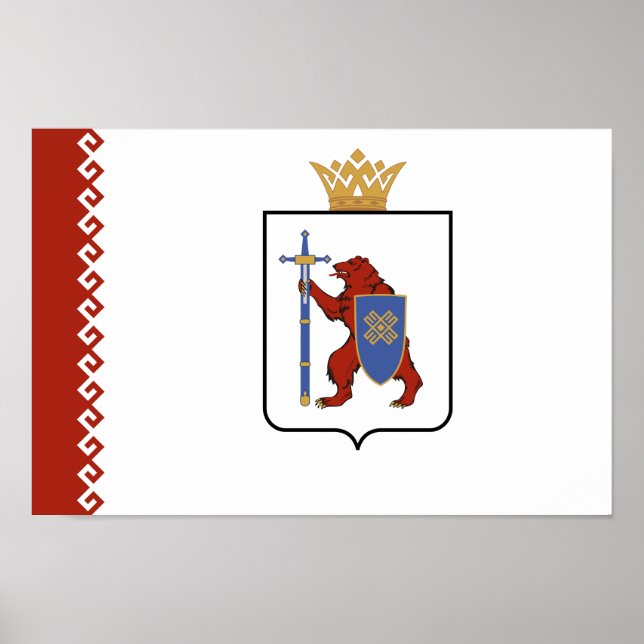 Poster Drapeau de Mari El (Devant)