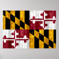 Drapeau de Marylander en bois