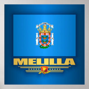Poster Drapeau de Melilla