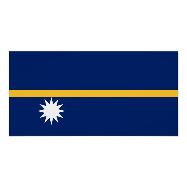 Poster Drapeau de Nauru (Devant)