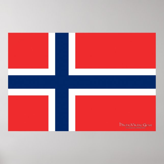 Poster Drapeau de Norway (Devant)