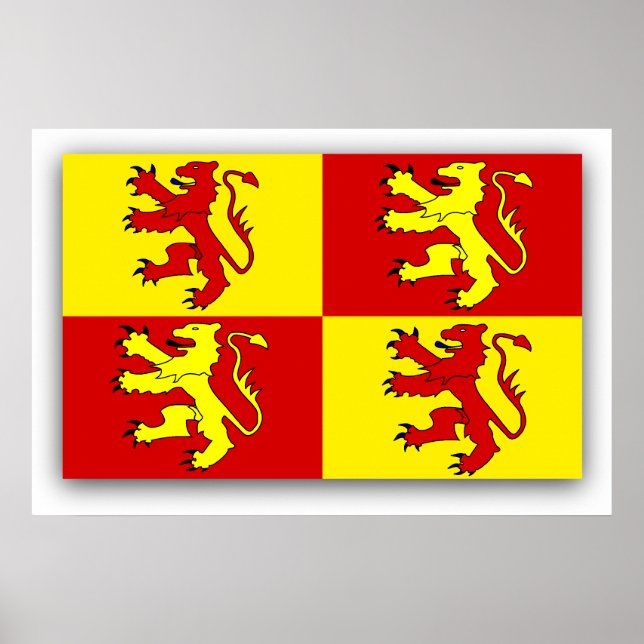 Poster Drapeau de Owain Glyndwr, Royaume-Uni (Devant)