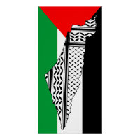 Drapeau de Palestine et carte avec Keffiyeh Motif