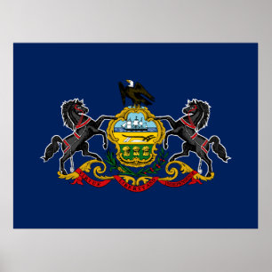 Poster drapeau de Pennsylvanie