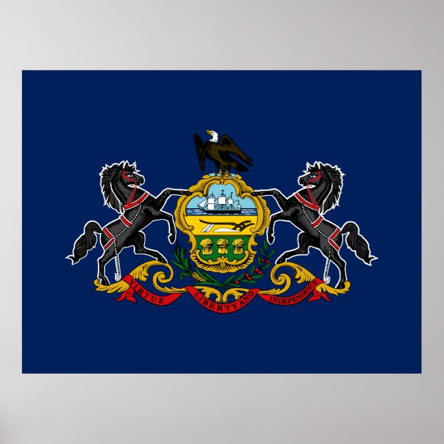 Poster drapeau de Pennsylvanie (Devant)