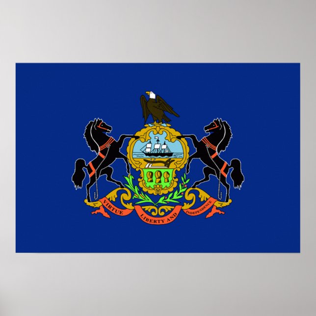 Poster Drapeau de Pennsylvanie (Devant)