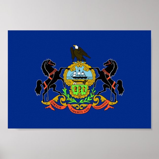 Poster Drapeau de Pennsylvanie (Devant)