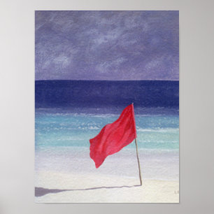 Poster Drapeau de plage - Avertissement de tempête 1985