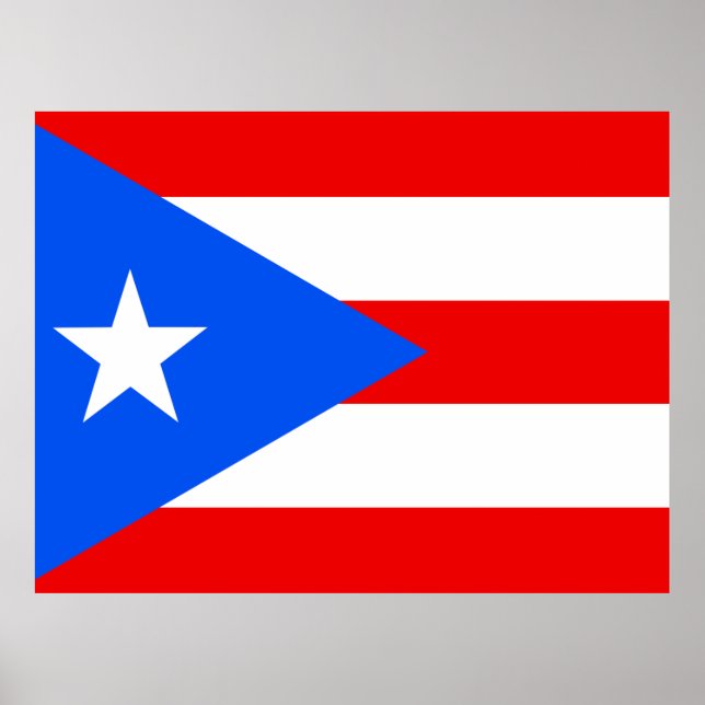 Poster Drapeau de Porto Rico (Devant)