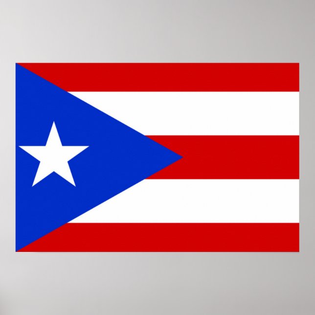Poster Drapeau de Porto Rico (Devant)