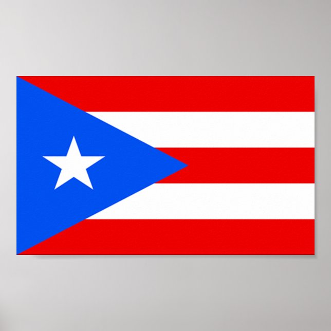 Poster Drapeau de Porto Rico (Devant)