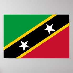 Poster Drapeau de Saint-Kitts-et-Nevis