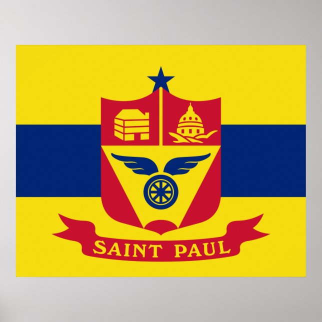 Poster Drapeau de Saint Paul (Minnesota) (Devant)