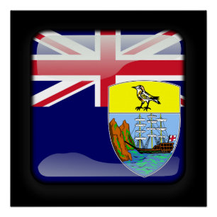 Poster Drapeau de Sainte-Hélène