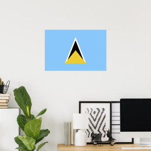 Poster Drapeau de Sainte-Lucie